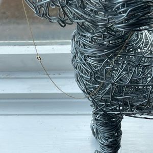 Maya Brenner ‘O’ 14k Yellow Gold Initial Necklace Authentic